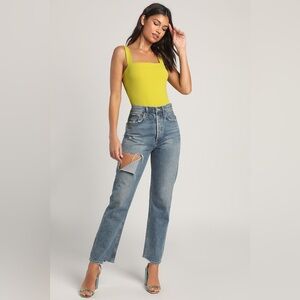 Lulu’s light-neon/lime-green bodysuit